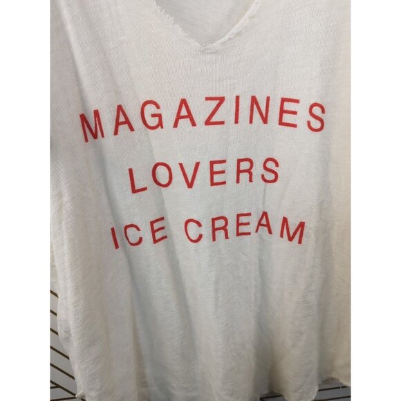 WILDFOX Women's I Owe It To Shore Tunic Pearl V-Neck Flowy Cotton Size XS - Picture 4 of 8